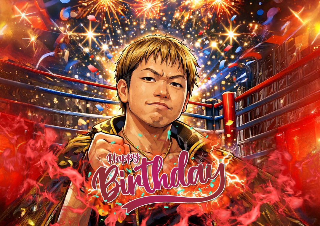 オリジナルシャンパン デザイン例 誕生日（スポーツ）