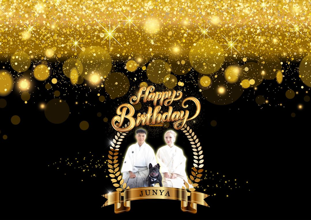 オリジナルシャンパン デザイン例 ウェディング誕生日